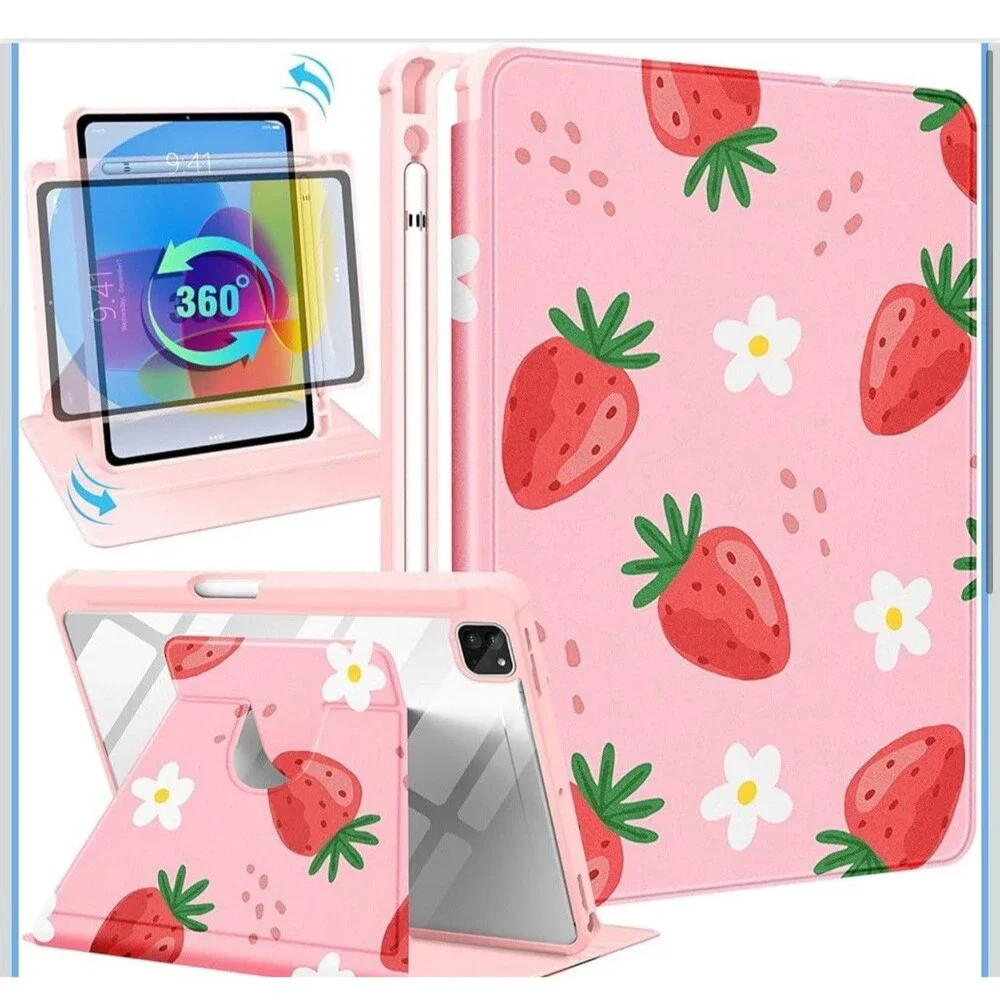 Kidcube for iPad Air 13 Inch Case w/ 360 Rotating Stand M3 2025/M2 2024